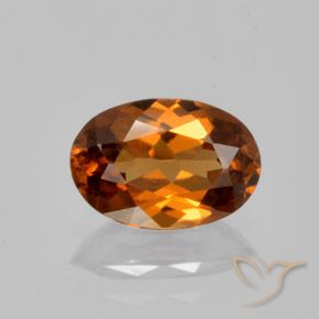 1.49ct Naturel Orange foncé Zircon, ovale, VVS