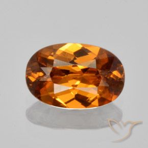 1.67ct Naturel Orange brunâtre foncé Zircon, ovale, VVS-VS