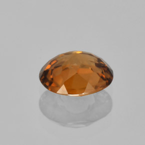 Zircon Orange naturelle Coupe ovale, 1.55 ct, VVS