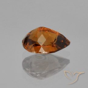 Zircon Orange brunâtre foncé naturelle En forme de poire, 1.87 ct, VVS
