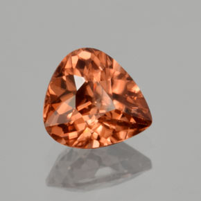 Zircon Orange naturelle En forme de poire, 1.64 ct, VVS-VS