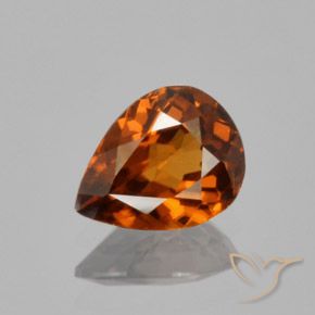 1.43ct Naturel Orange brunâtre foncé Zircon, En forme de poire, VVS