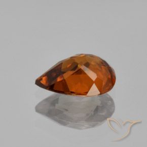 Zircon Orange brunâtre foncé naturelle En forme de poire, 1.43 ct, VVS