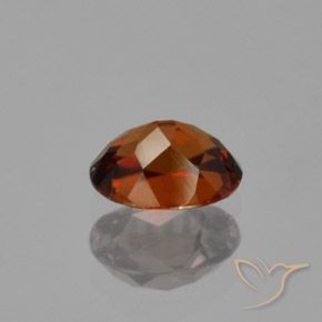 Zircon Orange rougeâtre naturelle ovale, 1.22 ct, VVS