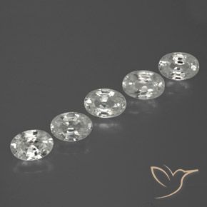 3.01ctw Naturel Blanc Zircon, ovale, VVS-VS