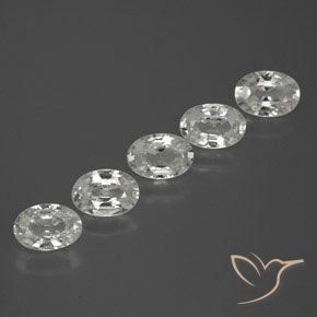 2.98ctw Naturel Blanc Zircon, ovale, VVS-VS