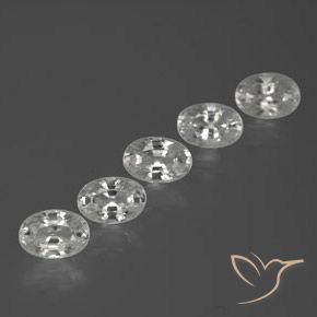 3.74ctw Naturel Blanc clair Zircon, ovale, VVS-VS, Photo A