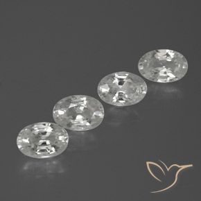 2.76ctw Naturel Blanc Zircon, ovale, VVS-VS