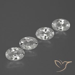 2.58ctw Naturel Blanc Zircon, ovale, VVS-VS