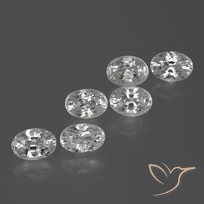 3.77ctw Naturel Blanc Zircon, ovale, VVS-VS