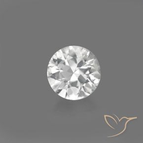 Zircon blanc naturelle coupe roude, 1,36 ct, VVS-VS