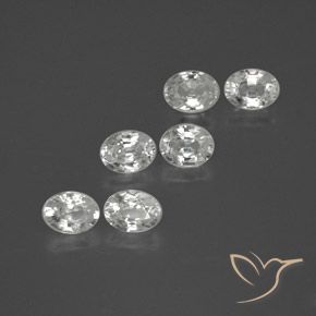 6.68ctw Naturel Blanc Zircon, ovale, VS