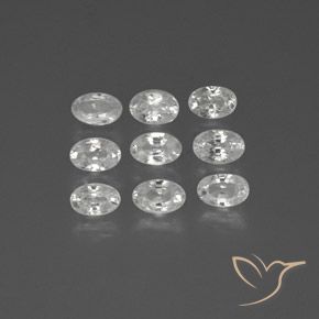 6.27ctw Naturel Blanc Zircon, ovale, VS