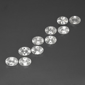 Achetez naturel 13,17ct blanc zircon gems, coupe ovale, en provenance cambodge chez gemselect. en stock, livraison internationale!