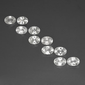 Achetez naturel 13,17ct blanc zircon gems, coupe ovale, en provenance cambodge chez gemselect. en stock, livraison internationale!