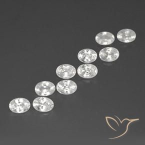 13.42ctw Naturel Blanc Zircon, ovale, VS