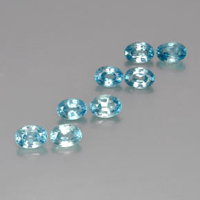 Achetez naturel 9.50ct Bleu Zircon gems, Coupe ovale, En provenance Cambodge chez GemSelect. En stock, livraison internationale!