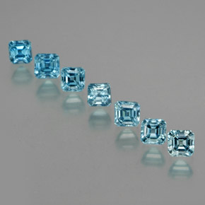 Achetez naturel ct bleue zircon gems, taille émeraude, en provenance cambodge chez gemselect. en stock, livraison internationale!