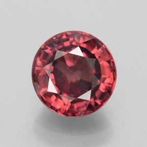 Zircon rose naturelle coupe roude, 3,03 ct, VS