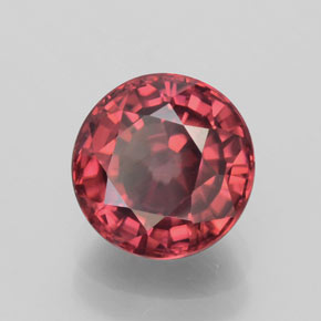 Zircon rose naturelle coupe roude, 3,03 ct, VS