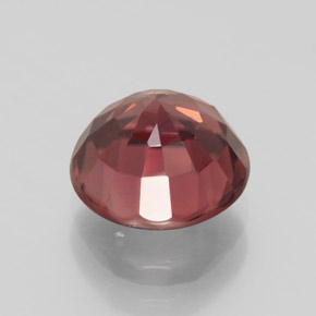 Zircon rose naturelle coupe roude, 3,03 ct, VS