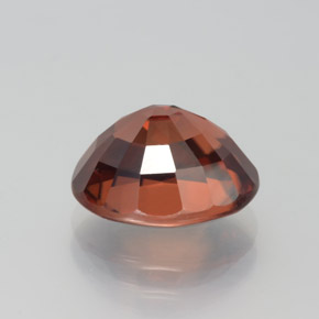 Zircon Rose Orange naturelle Coupe ovale, 6.45 ct, VVS-VS