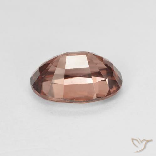 Zircon Marron cannelle léger naturelle ovale, 2.74 ct, VVS-VS