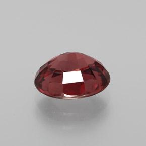 Zircon rouge naturelle coupe ovale, 2,65 ct, VVS