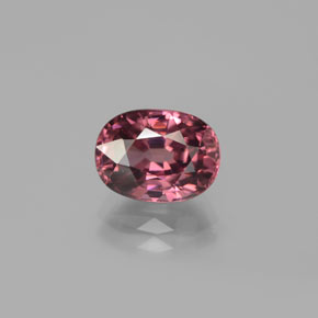 Zircon rose naturelle coupe ovale, 3,71 ct, VVS