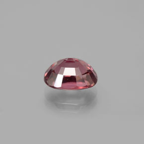 Zircon rose naturelle coupe ovale, 3,71 ct, VVS