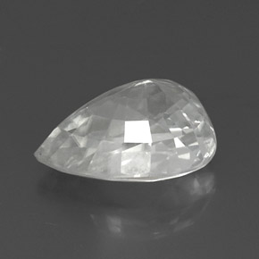 Zircon Blanc naturelle En forme de poire, 12.35 ct, VVS