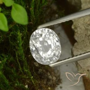 Zircon Blanc chaud naturelle ovale, 3.16 ct, VS