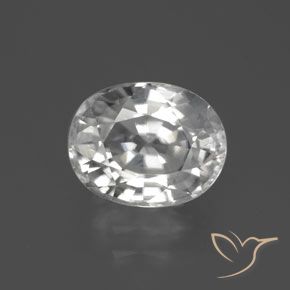 3.00ct Naturel Blanc Zircon, ovale, VS