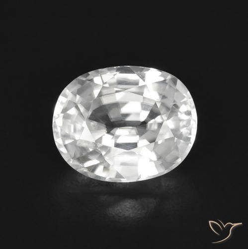 3.04ct Naturel Blanc Zircon, ovale, VVS-VS