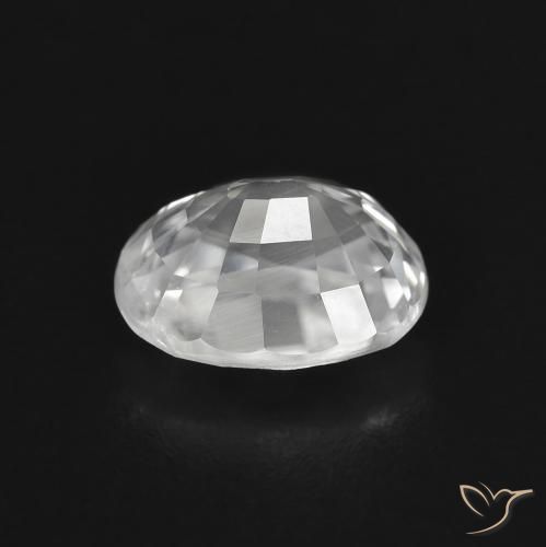 Zircon Blanc naturelle ovale, 3.04 ct, VVS-VS