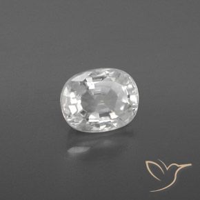 Zircon Blanc naturelle ovale, 3.05 ct, VVS-VS