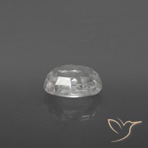 Zircon Blanc naturelle ovale, 2.95 ct, VVS