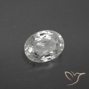 Zircon Blanc naturelle ovale, 3.21 ct, VS