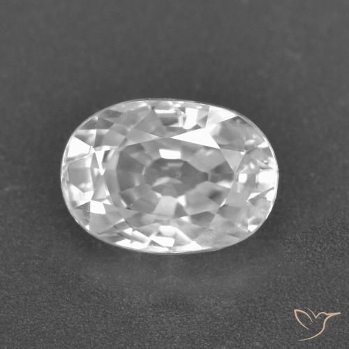 3.07ct Naturel Blanc Zircon, ovale, VS