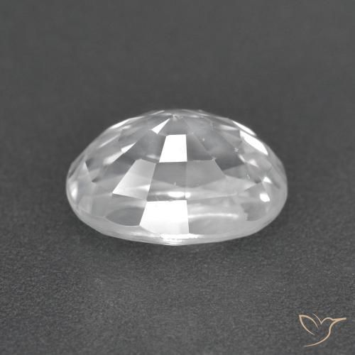 Zircon Blanc naturelle ovale, 3.07 ct, VS