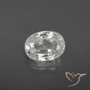 3.27ct Naturel Blanc Zircon, ovale, VVS-VS
