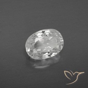 Zircon Blanc naturelle ovale, 3.27 ct, VVS-VS