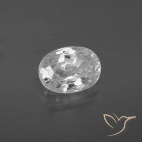 Zircon Blanc naturelle ovale, 3.23 ct, VS