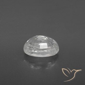 Zircon Blanc naturelle ovale, 3.23 ct, VS