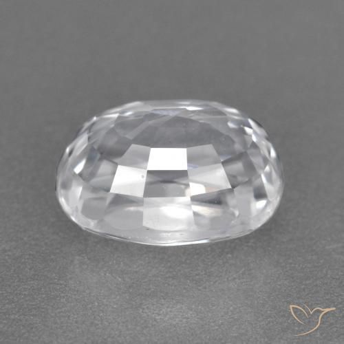 Zircon Blanc naturelle ovale, 3.06 ct, VVS