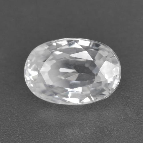 Zircon Blanc naturelle Coupe ovale, 3.31 ct, VVS