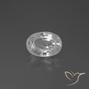 Zircon Blanc naturelle ovale, 3.17 ct, VS