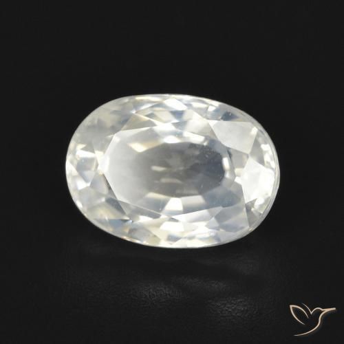 Zircon Blanc chaud naturelle ovale, 3.20 ct, VVS