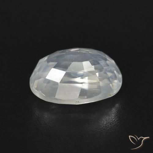 Zircon Blanc chaud naturelle ovale, 3.20 ct, VVS