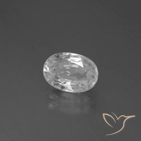Zircon Blanc naturelle ovale, 3.53 ct, VS